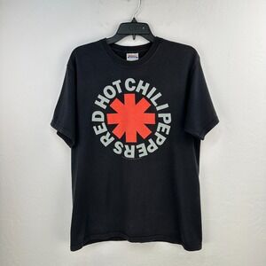 Red Hot Chili Peppers T-shirt Men M Black Red Y2K Streetwear Skate Band Tee 2006